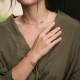 Жесткий браслет "Marlene" с шариками (желтое золото) б05603