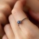 Серебряное кольцо с сапфиром GS-01-047-31