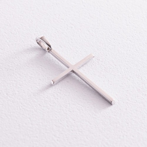 Крестик в белом золоте п03188