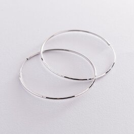 Серьги - кольца в серебре (6.0 см) 122945