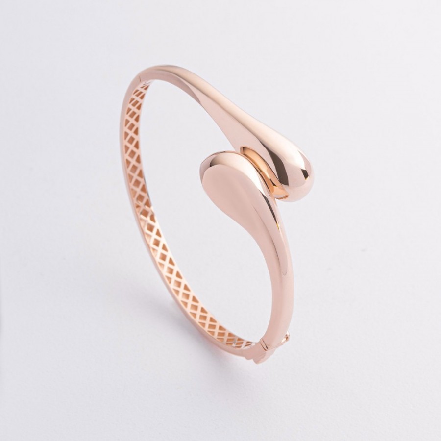 Жесткий браслет "Miriam" в красном золоте б05733