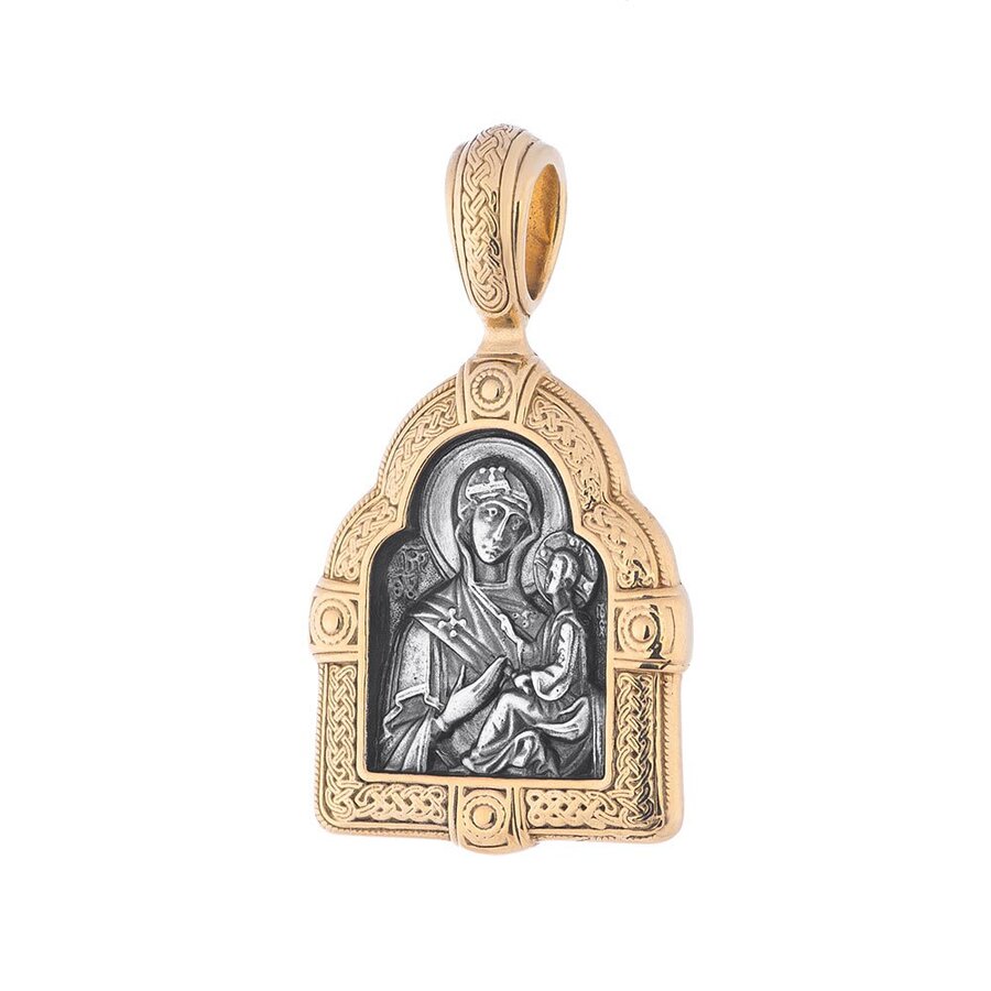 Підвіска "Ікона Божої Матері Тихвінської" з позолотою 131676