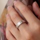 Кольцо "Love" в белом золоте к08452