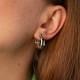 Сережки - кільця "Selesta" у білому золоті с09026