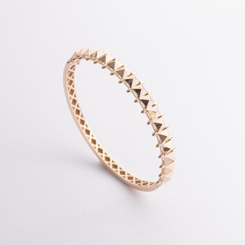 Жорсткий браслет "Clara" у жовтому золоті б05602