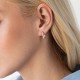 Золоті сережки "Беата" з білими фіанітами с07860