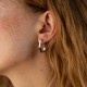 Серебряные серьги "Шестиугольники" 902-01270