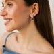 Серьги "Grace" в белом золоте с09693