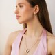 Сережки "Camilla" mini (жовте, біле золото) с09484