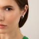 Сережки "Досконалість" у білому золоті с08745