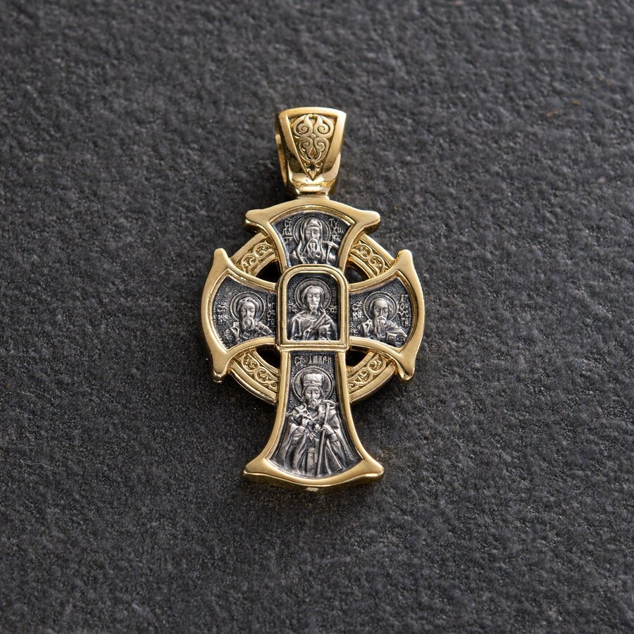 Православный крест "Господь Вседержитель. Икона Божией Матери" 131460