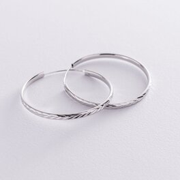 Сережки - кільця в сріблі (4.1 см) 122950