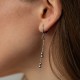 Серебряные серьги "Шарики на цепочке" 123483