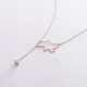 Золоте кольє - краватка "Карта України" (куб. цирконій Swarovski у формі серця)﻿ 4050