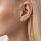Серьги - пусеты "Love" в красном золоте с07731