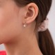﻿Золоті дитячі сережки з фіанітами с09250