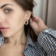 Золотые серьги "Кольца" с08366