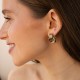 Сережки "Jessica" у жовтому золоті с09683