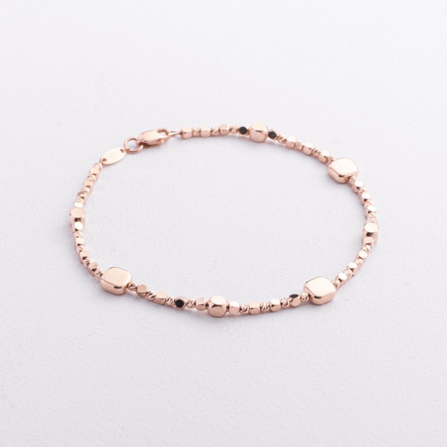 Золотий браслет "Кубики" б05823