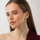 Серьги "Клевер" в красном золоте с09700