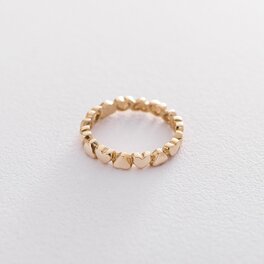 Золотое кольцо "Сердца" к04904