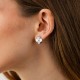 Сережки "Конюшина" в білому золоті с09778