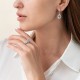 Серебряное помолвочное кольцо с голубым топазом и фианитами 111457