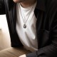 Серебряный кулон "Архангел Михаил" с ониксом (возможна индивидуальная гравировка) 277