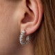 Сережки - кільця в білому золоті с08622