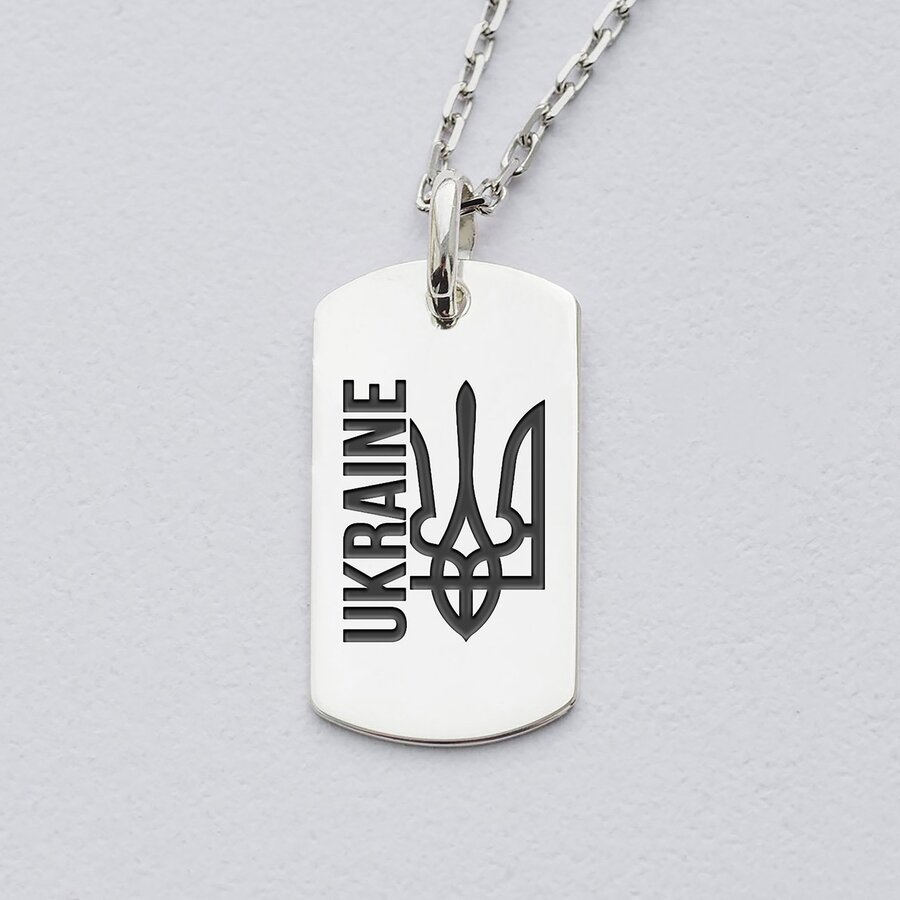 Серебряный жетон "Герб Украины - Тризуб" жетонмUKR