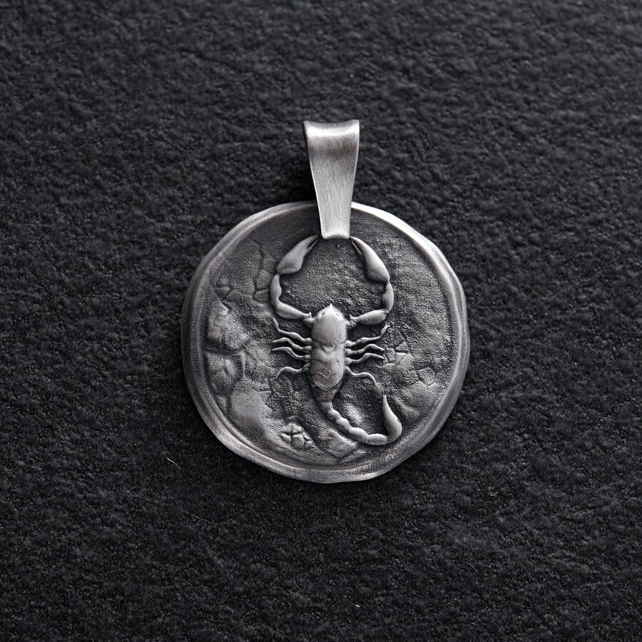 Срібний кулон "Знак зодіаку Скорпіон" 133221скорпіон