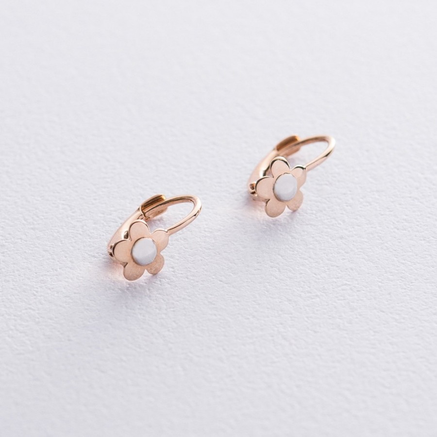 Дитячі золоті сережки "Квіточки" с06085