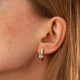 Серебряные серьги с сердечками (фианит) 122417