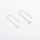 Срібні сережки - протяжки з фіанітами 902-01056