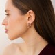 Серьги - кольца в красном золоте с09601