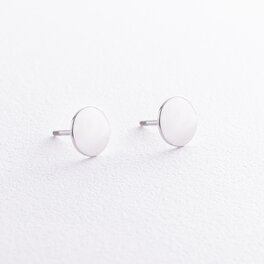 Срібні сережки - пусети "Круг" OR118110