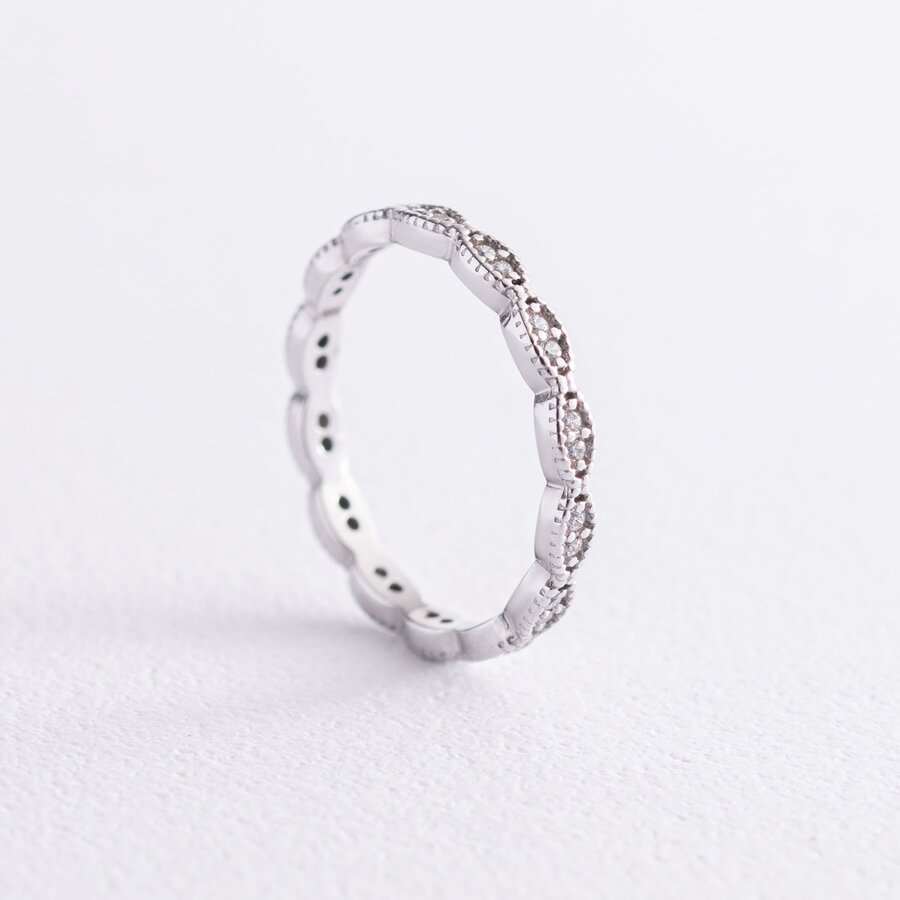Серебряное кольцо с фианитами 3891