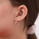 ﻿Золоті дитячі сережки з фіанітами с07602