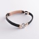 Каучуковый браслет из красного золота (оникс, керамика) б03984