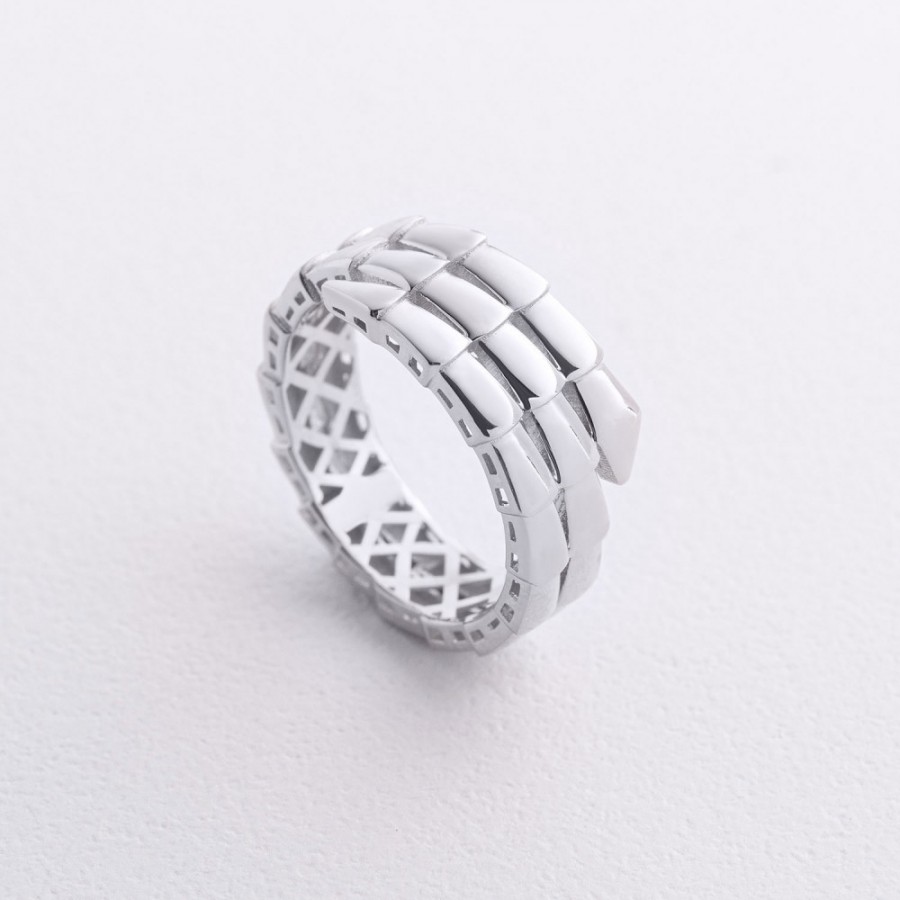 Каблучка "Змія" у білому золоті к08409