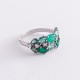 Серебряное кольцо с агатом, кварцом и фианитами 1370/1р-GRAGOG