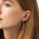 Овальные серьги в желтом золоте с08859