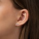 Серебряные серьги - пусеты с фианитами 902-01613