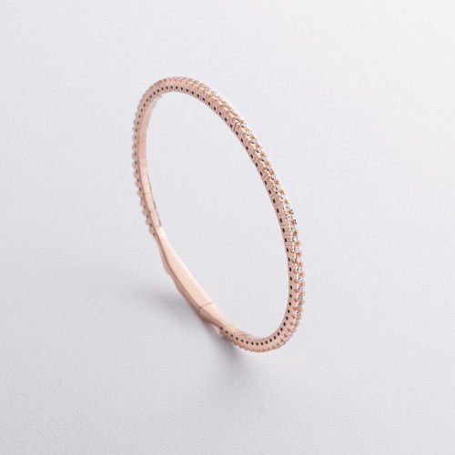 Золотий браслет "Clarice" з доріжкою каменів б05492