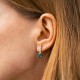 Серебряные серьги с кварцом и фианитами 2521/1р-QGR