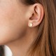 Серьги - пусеты "Love" в красном золоте с07731