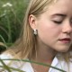 Серебряные серьги на итальянской застежке 122539