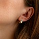 Серьги "Капельки" в желтом золоте с09686