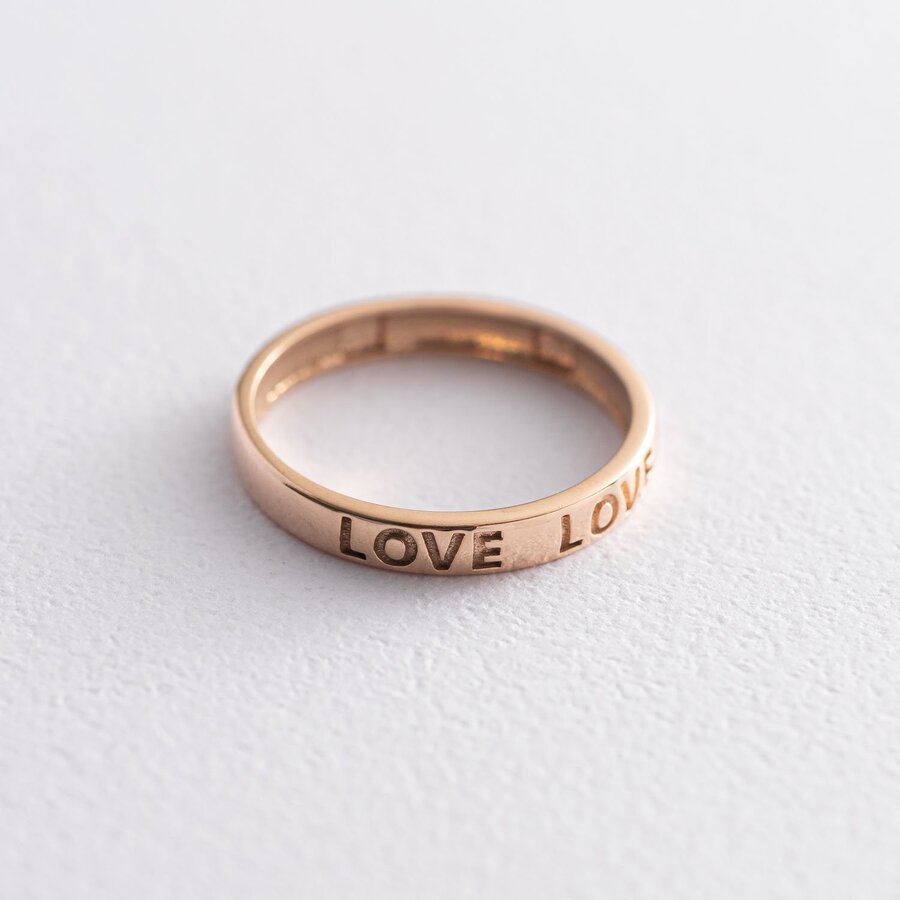 Золотое кольцо "Love" к05877