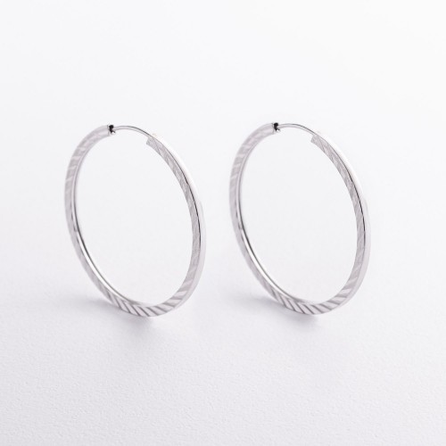 Сережки - кільця у сріблі 123521